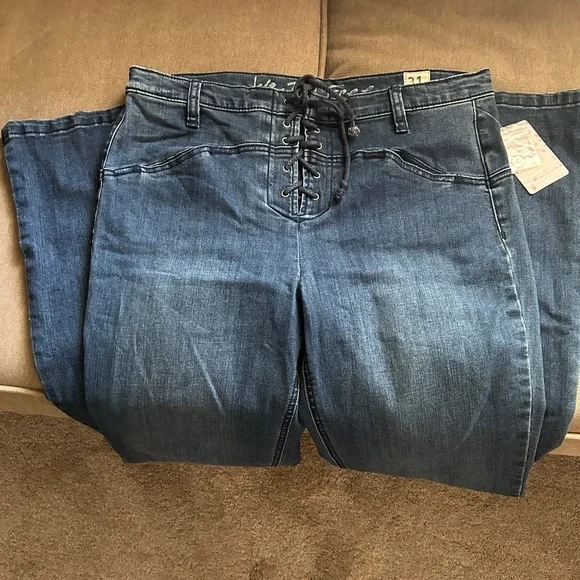 Free People We The Free Jeans NWT HP Jean.Eva Lace-Up High Rise Boot Cut Size 31 - Picture 9 of 11